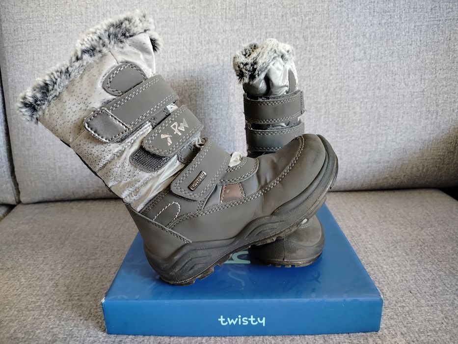 Zimowe buty dziecięce Twisty rozmiar 28 – ocieplane, na rzepy