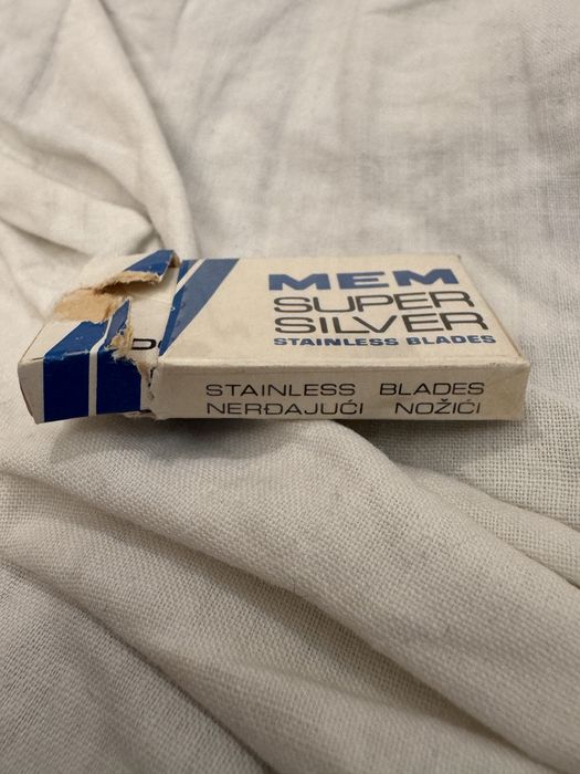 Лезвия MEM Super silver из нержавеющей стали производства Чехословакия