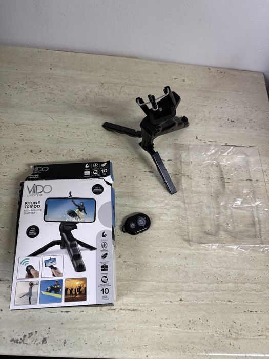 Statyw do telefonu VIDO z pilotem Bluetooth – tripod
