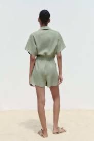 лляний комбінезон ромпер Zara