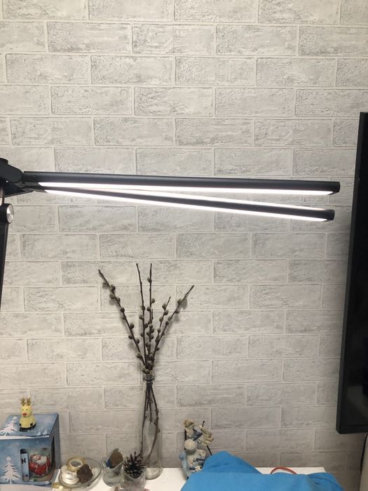 Lampa LED kreślarska dual arm z pilotem 6500K