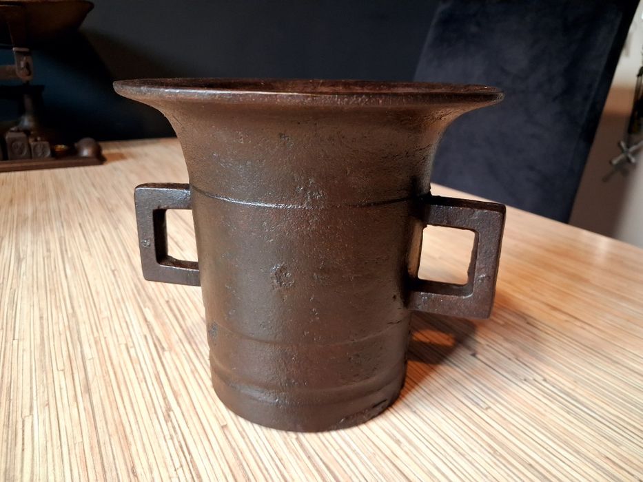 ANTYK śliczny 3 kg stary cìęzki moździerz Prusy XIX/XX w (2980gram!)