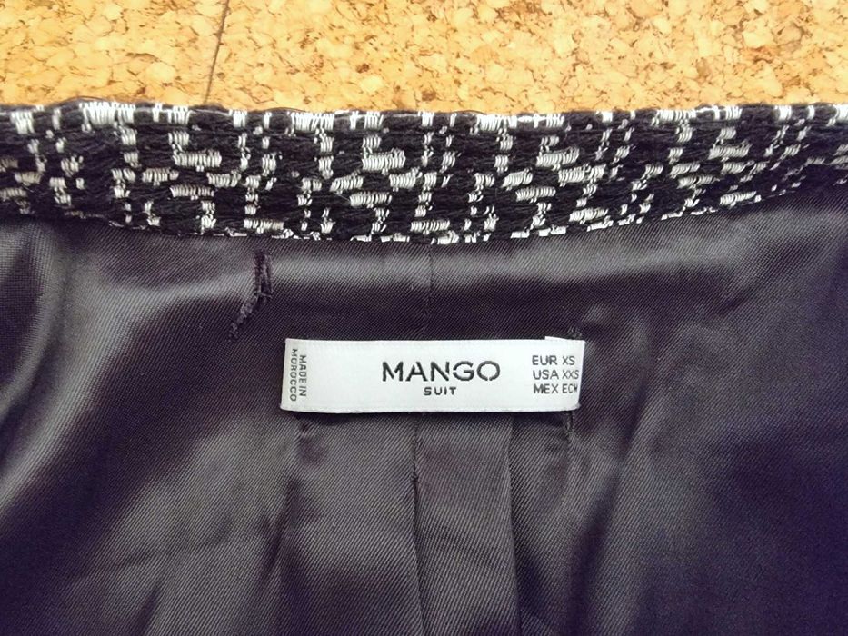 Casaco preto e cinzento Mango, tamanho XS