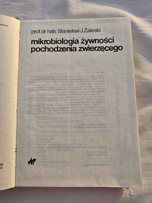 Książka Mikrobiologia żywności pochodzenia zwierzęcego.