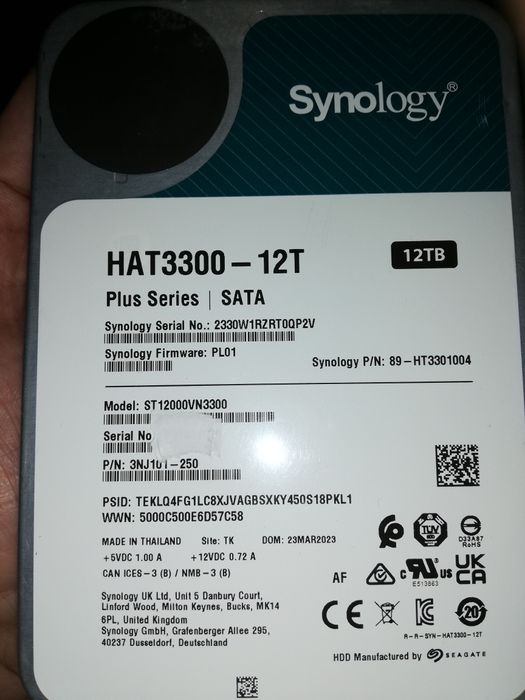 2x Dysk HDD HAT3300-12T  12Tb SYNOLOGY