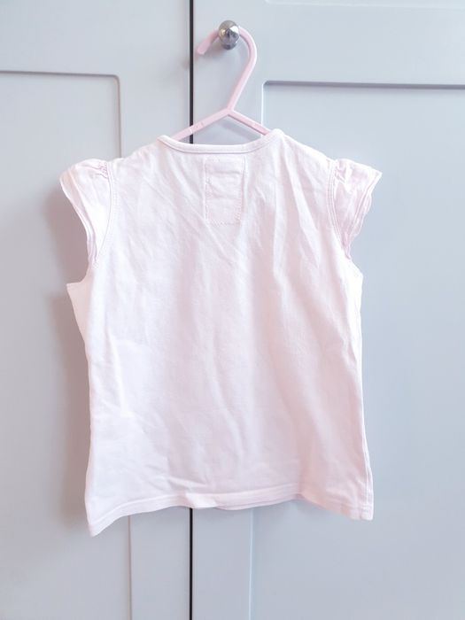 Różowy t-shirt Next bluzka koszulka 104 110