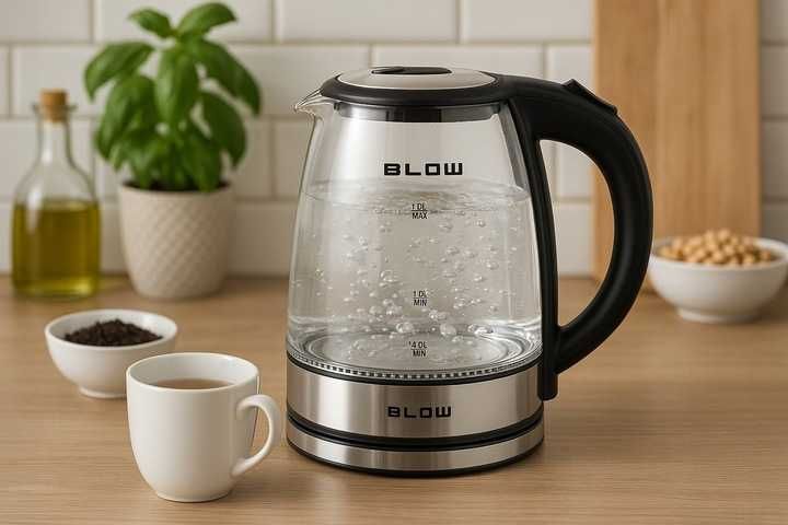 CZAJNIK Elektryczny Bezprzewodowy 1,8L mocny cichy LED STAL 2000W