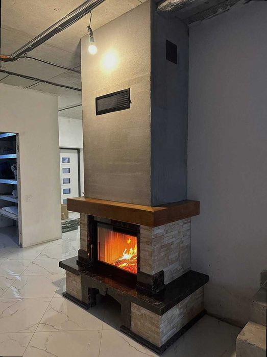 Встановлення каміну • камін кутовий + монтаж камінів