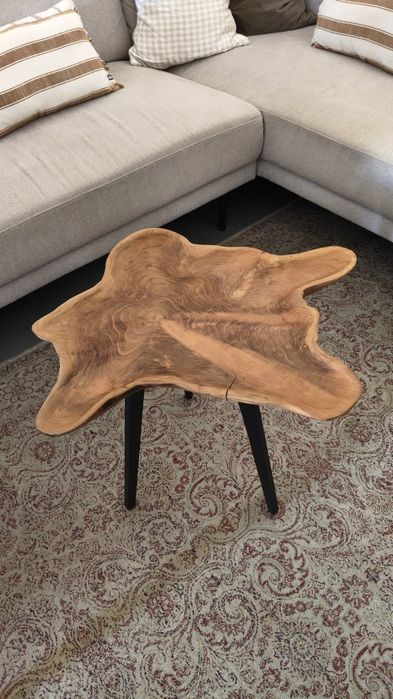 Mesa de apoio tronco madeira