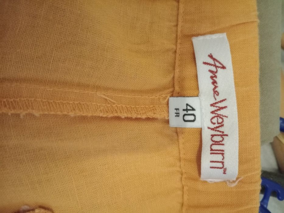 Calças Culotte de Linho Anne Weyburn (La Redoute) Tam. 40