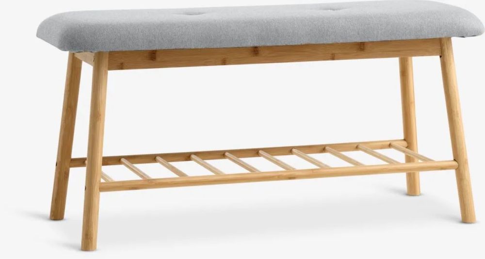 Banco em bambu - L90 x A45 x P34 cm