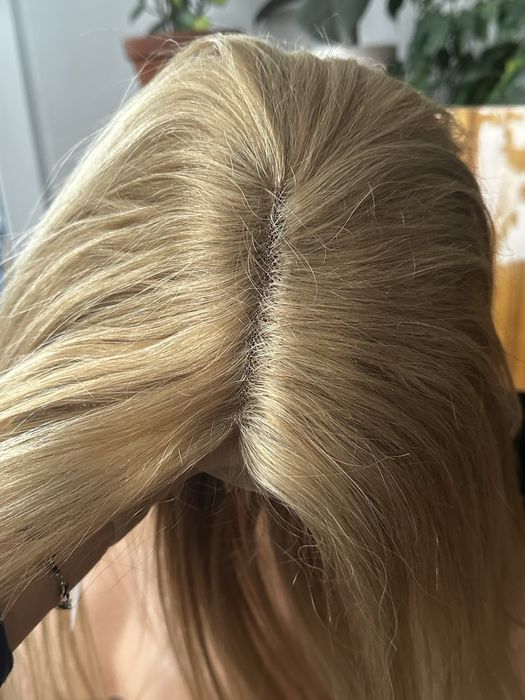 Bardzo dluga blond peruka 100% wlosy naturalne ludzkie