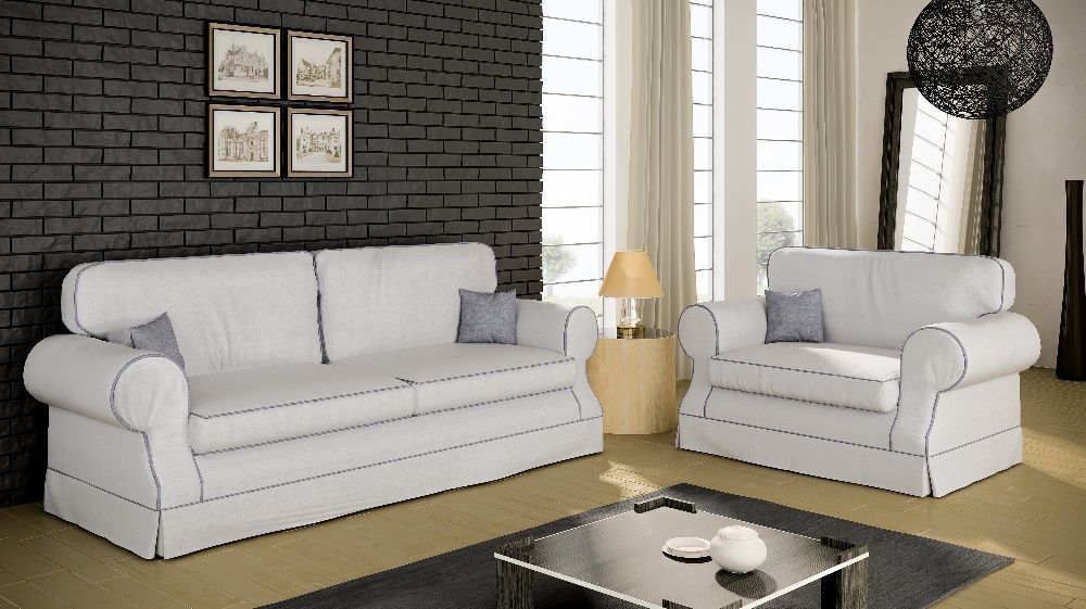 Kanapa sofa LEEDS angielski prowansalski styl zdejmowane pokrowce