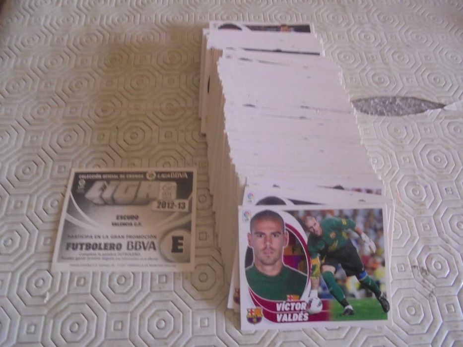 Lote de 220 cromos diferentes de futebol da La liga 2012-13