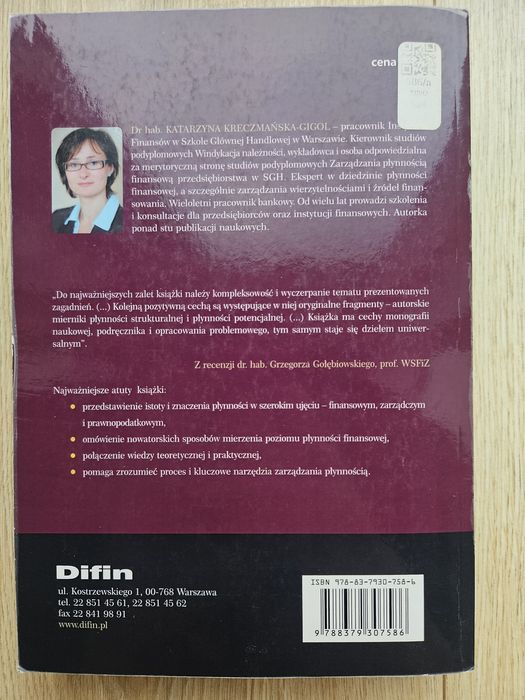 Płynność finansową przedsiębiorstwa Katarzyna Kreczmańska-Gigol