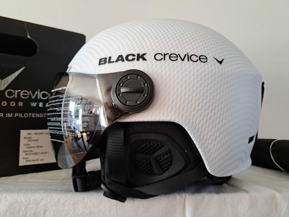 Kask narciarski Black Crevice Gstaad Carbon White M 54-57cm