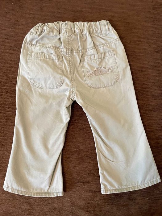 Spodnie khaki, motylki, H&M, rozm. 86
