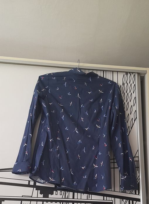 Koszula, Esmara granat, wzór w ptaki