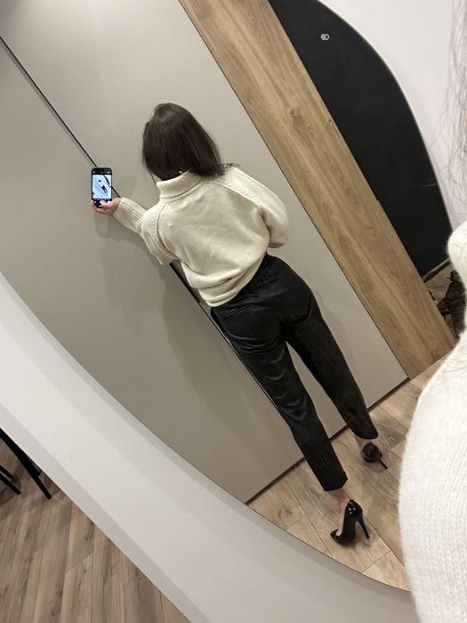 Брюки з натуральної шкіри JOSEPH