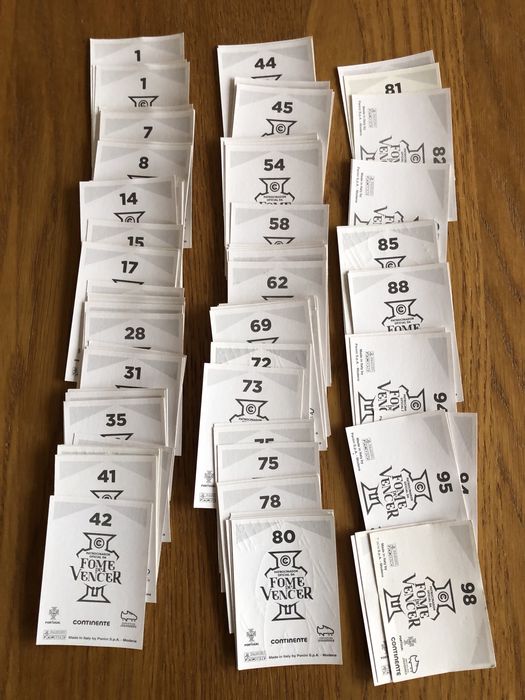 Fome de Vencer - lote de 110 cromos