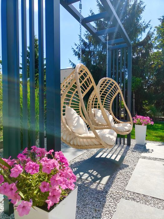 Stelaż pergola chuśtawka 2 kokony bocianie gniazda | Na wymiar PREMIUM