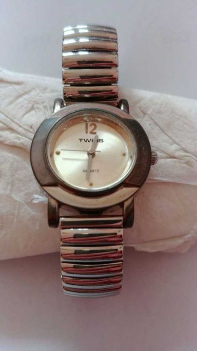 Męski/Damski Twins Zegarek rozszerzalna Bransoletka srebrnoszara Tarcz