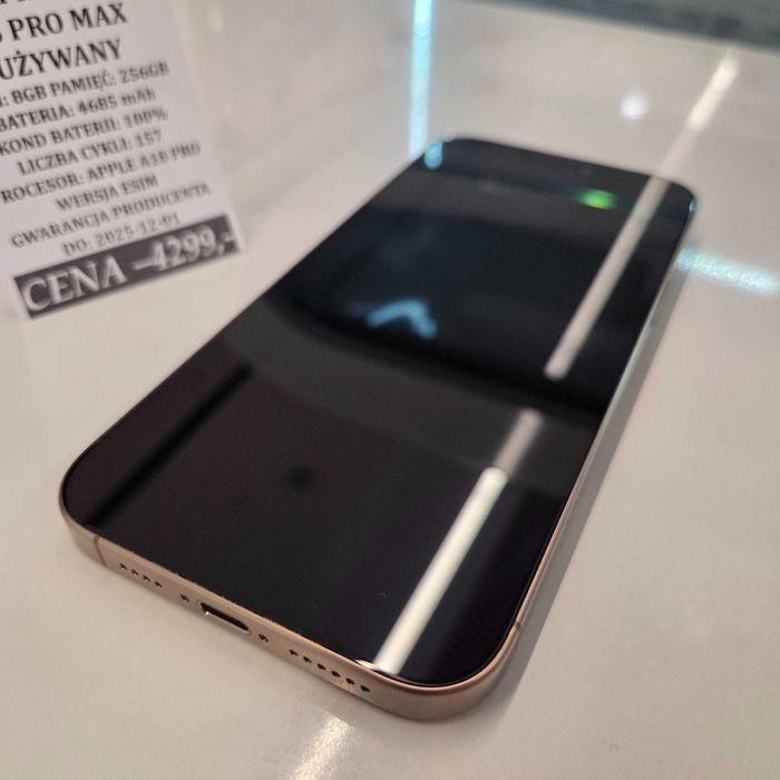 iPhone 16 Pro Max 256GB Bat 100% Topcase Vivo *Raty 0%