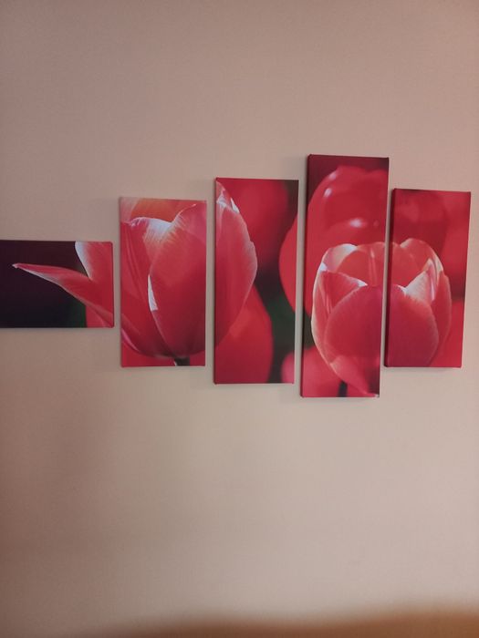 Obraz dzielony drukowany na płótnie.