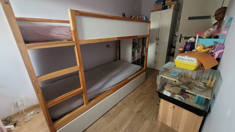 Łóżko piętrowe Kura z Ikea