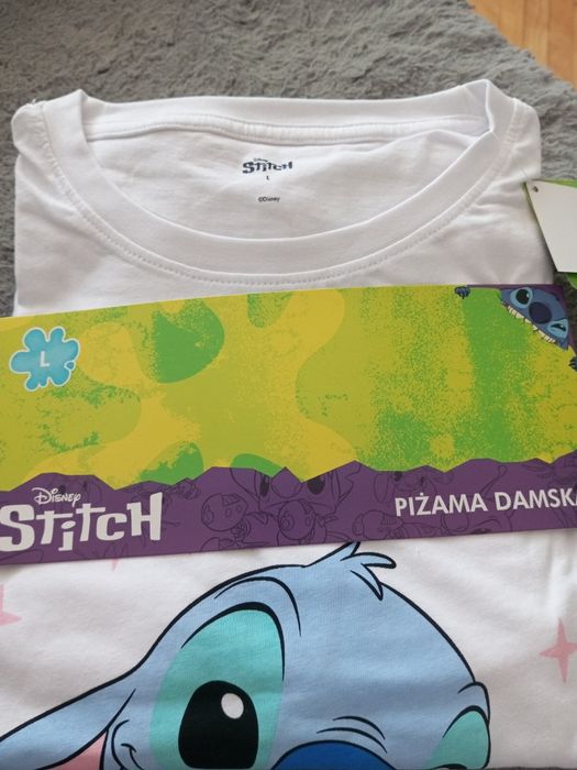Piżama dwuczęściowa bawełniana damska L Stitch Disney