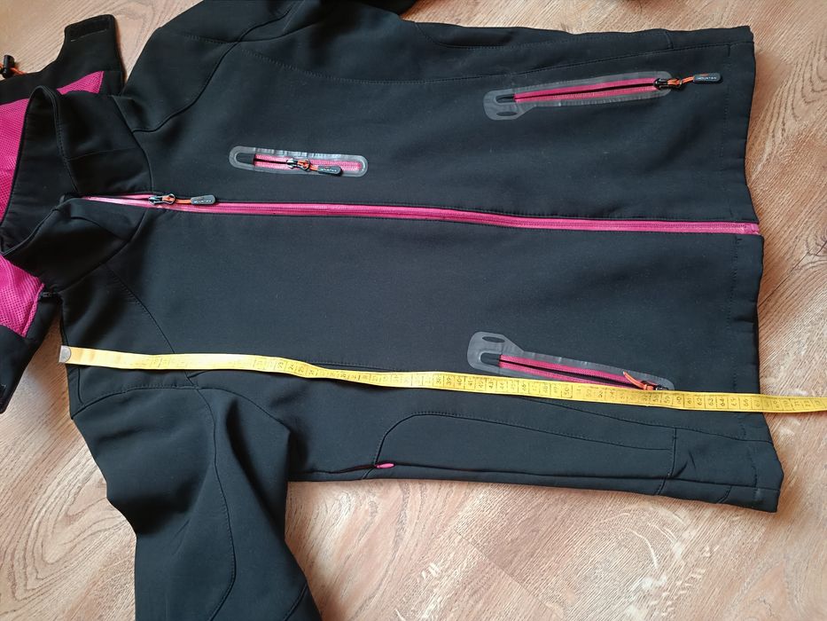 Damska kurtka Softshell ardon floret czarna z różowymi detalami