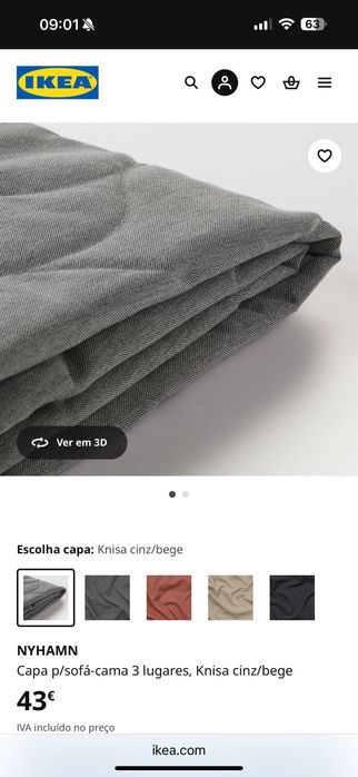 Sofá-cama impecável. Poucos meses de uso!