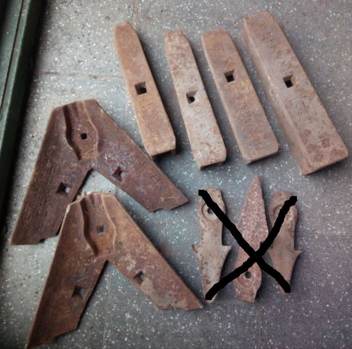 Peças para charrua de ferro antiga