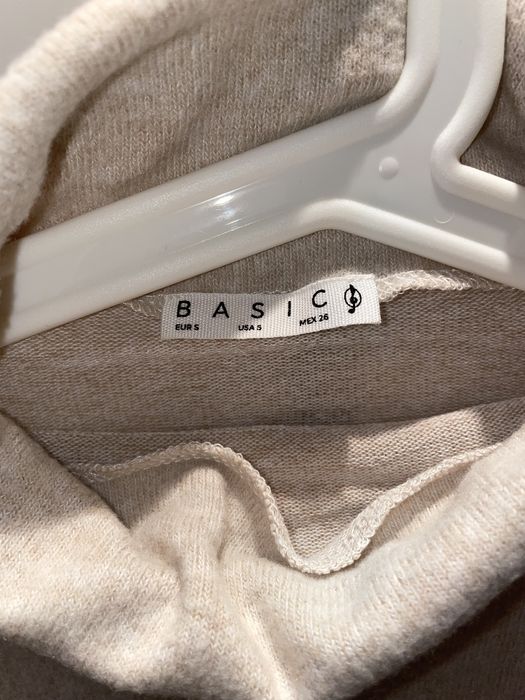 Nowy beżowy golf sweter z golfem damski rozm. S