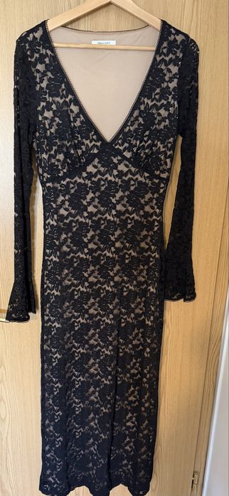 Vestido comprido de renda