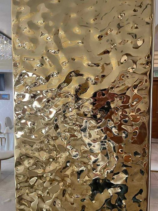 Blacha ozdobna złota dekoracyjna 0,8mm 100x280 cm krople wody