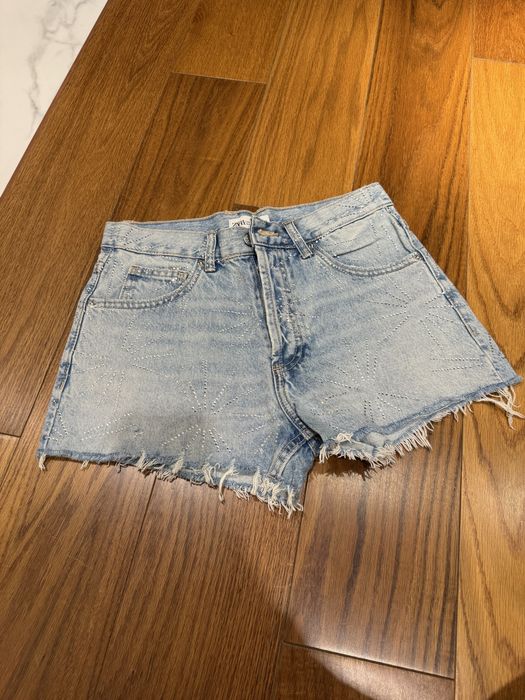 Шорты Zara 34  в стразах