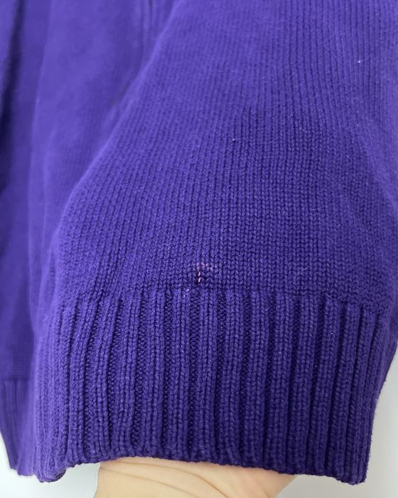 Lauren Ralph Lauren purple turtleneck full zip sweater