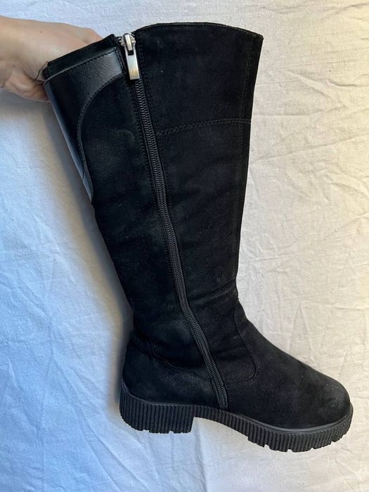 Чоботи зимові замша.