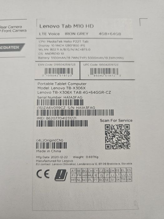 Планшет Lenovo Tab M10 HD