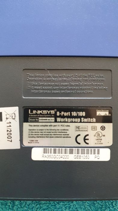 linksys workgroup switch 8 portas