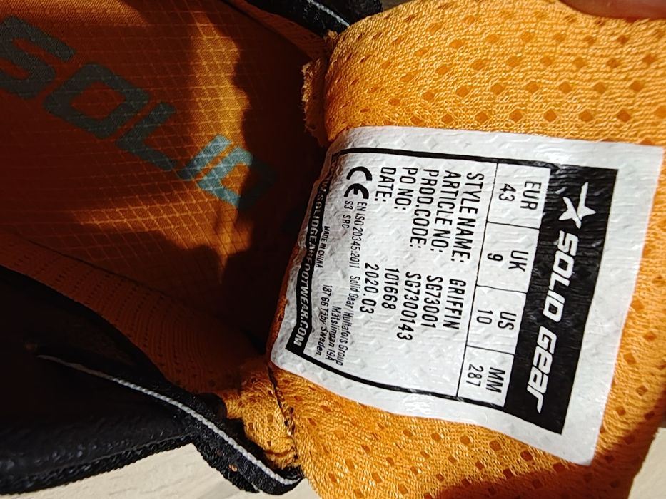 Solid Gear Gryfin S3 buty robocze ! vibram rozm 43