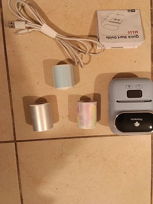 Mini Drukarka Termiczna Phomemo M110 + rolki papieru do drukarki