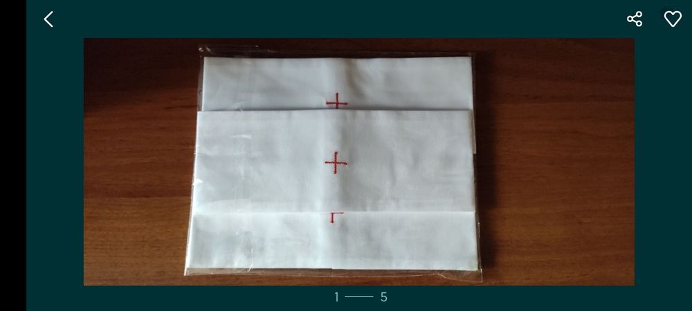Puryfikaterze liturgiczne 100%bawełna szyte