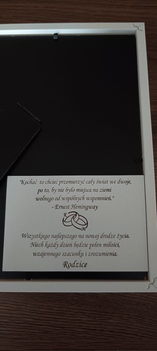 Weselna ramka na pieniadze