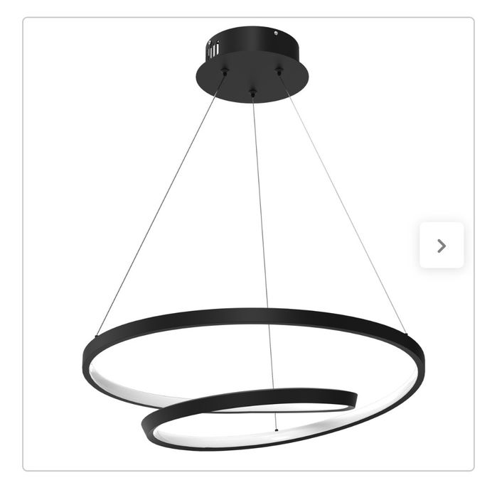 Lampa wisząca LED GoodHome Pegmati 2000 lm 58 cm czarna