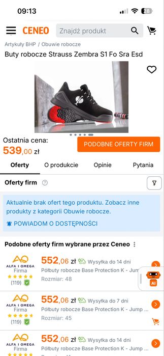 Buty robocze 43 STRAUSS