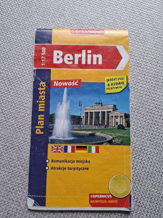 Mapa turystyczna Berlina, plan miasta.