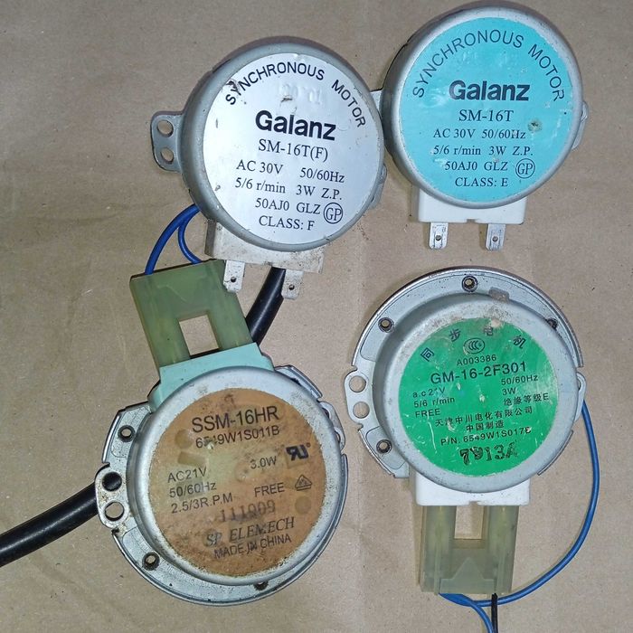 Моторчик мікрохвильої печі 21V, 30, 220 Вольт