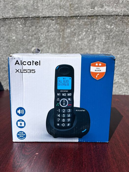 Alcatel XL 595 B – Bezprzewodowy telefon stacjonarny z funkcją blokowa